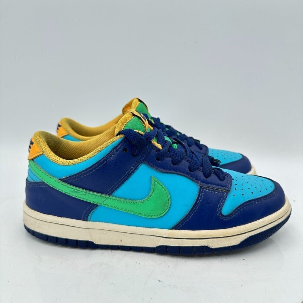 Nike Dunk Low Top All-Star Youth Size 5Y Women 6.5 DV1693-401 Blue Green Shoes - Picture 4 of 11